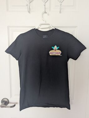 The Simpsons Krusty Burger Black Short-Sleeve Graphic Tee